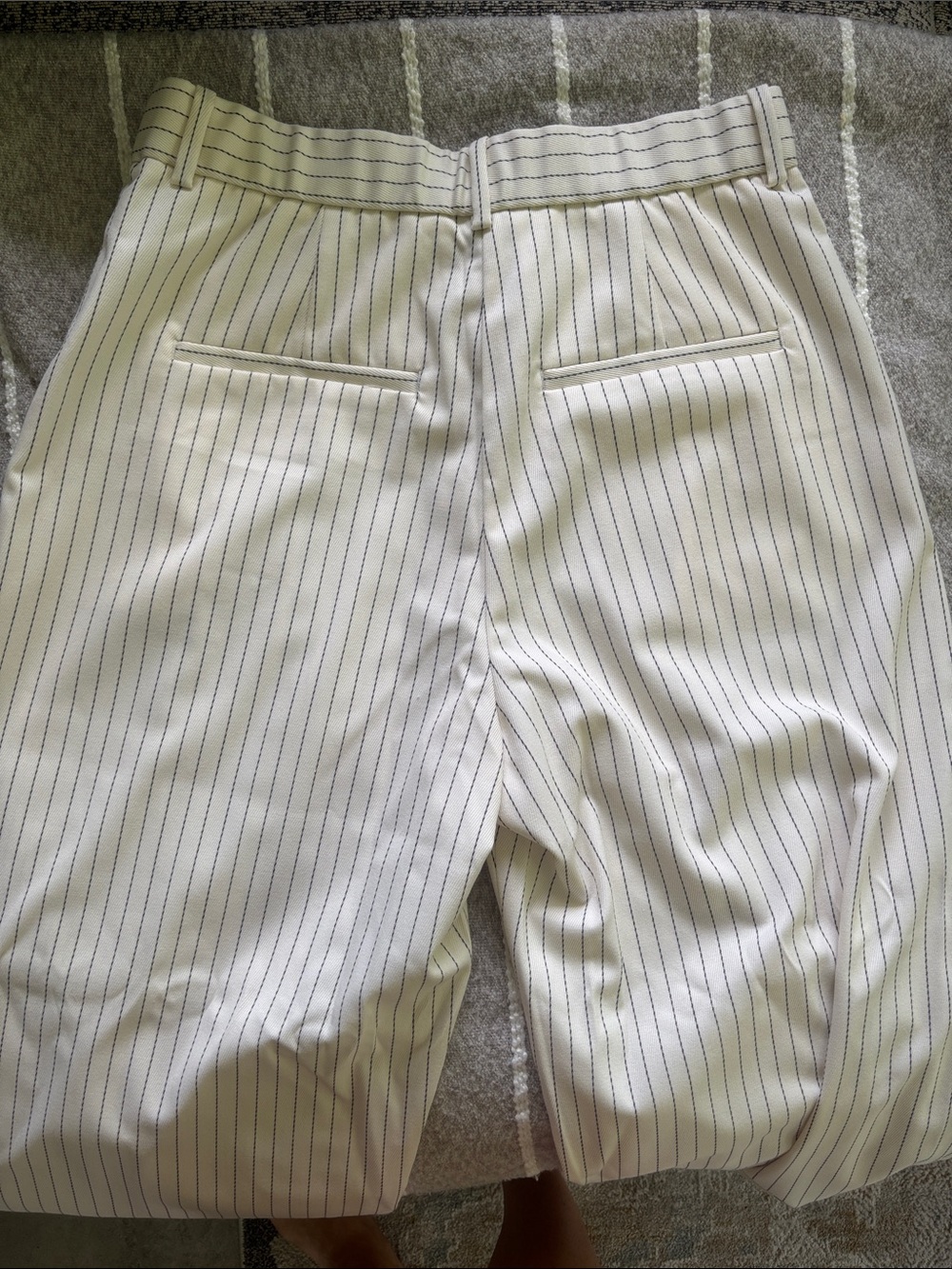 NWT Sloane Tailored Pants Cream Stripe Curve Love 30 Long - Picture 5 of 7
